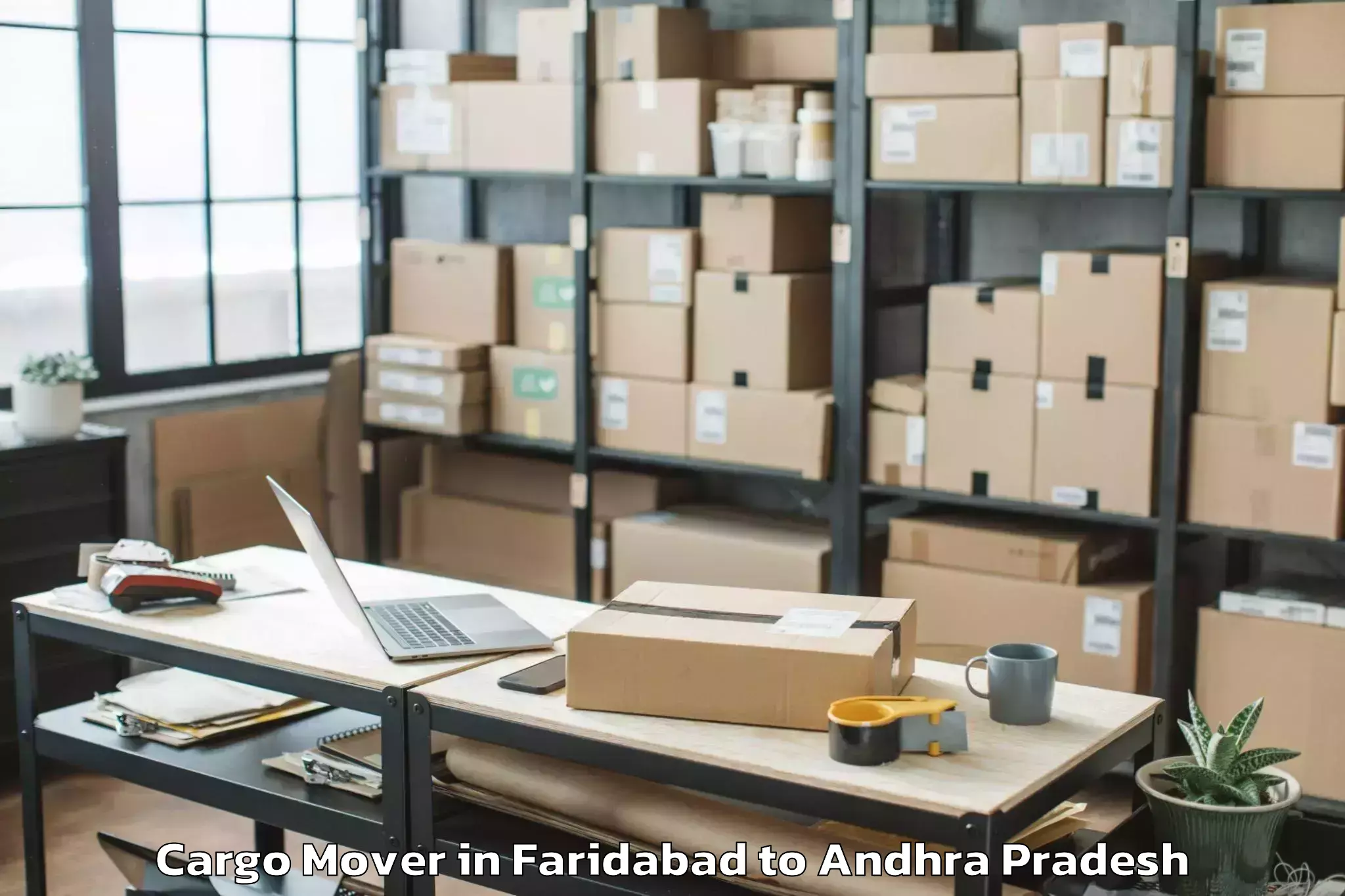 Easy Faridabad to Veligandla Cargo Mover Booking